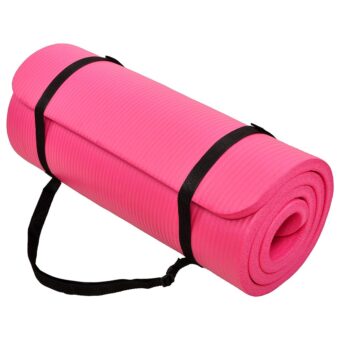 1/2-Inch Extra Thick High Density Anti-Tear Exercise Yoga Mat with Carrying Strap