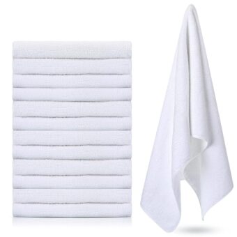 12 Pcs Microfiber Gym Towels, Fitness Exercise Towels, Workout Towels for Sweat, 360 GSM 12 x 30 Inch Microfiber Gentle and Fast Drying Absorbent Gym Towels for Men Women Yoga...