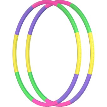 2 Pack Toy Color Hoop for Kids, Size Adjustable & Detachable Length Kids Adjustable Hoop Plastic Toys for Kids Adults Party Games, Gymnastics, Dog Agility Equipment, Christmas...