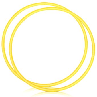 2 Pcs Toy Hoop Exercise Hoop Detachable Adjustable Plastic Hoop Playground Equipment for School Colored Hoop Circles Exercise Ring for Teens Dog Agility Equipment(Yellow,23 Inch)