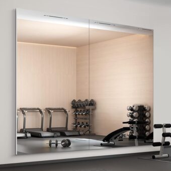 2PCS 71" X 40" Gym Mirror - Full Length Wall Mirror for Gyms, Dance Studios, Home and Yoga - Easy Installation, Ultra Light Shatterproof Nano Miorror Reduces 60% Commercial...