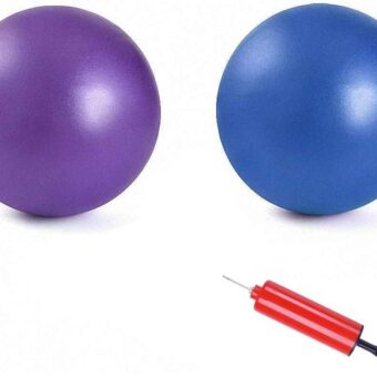 2Pcs Mini Exercise Balls - Professional Grade Anti Burst Heavy Duty and Slip Resistant Small Pilates Ball for Yoga Fitness Stability Barre Balance Training Physical, 9-10 Inch...