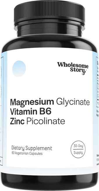 3-in-1 Zinc Picolinate Magnesium Glycinate Supplements with Vitamin B6 | Magnesium and Zinc Vitamin | Reproductive & Fertility Health, Hormone Balance, Immune System Support |...