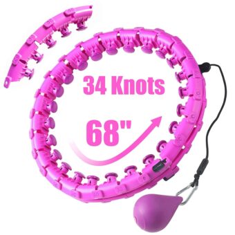 34 Knots Weighted Workout Hoop Plus Size, Smart Waist Exercise Ring for Adults Weight Loss