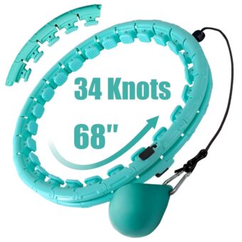 34 Knots Weighted Workout Hoop Plus Size, Smart Waist Exercise Ring for Adults Weight Loss