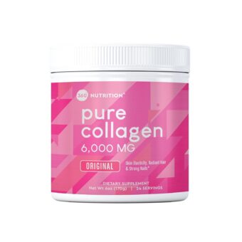 360 Nutrition Collagen Powder for Hair, Skin, Nail, Bone, and Joint Health, Collagen Peptides for Women and Men, Dairy Free, No Added Sugar, Non GMO, Dissolves Easily,...