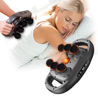 6 Head Massage Gun Deep Tissue with 9 Levels & 9 Modes, Electric Massager Tool for Legs, Arms, Waist, Back, Buttocks - Full Body Muscle Pain Relief, Ideal Gifts for Women, Men,...