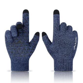 Achiou Winter Gloves, Gloves for Men Women, Upgraded Touch Screen Texting Warm Running Gloves with Thermal Soft Knit Lining