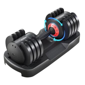 Adjustable Dumbbells,Adjustable Dumbbell Set, 5 in 1 Free Weight Dumbbell,Fast Adjust Weight with Anti-Slip Handle and Tray for Full Body Workout Fitness Strength Training...