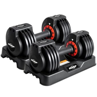 Adjustable Dumbbells Set -25/55Lb Pair Dumbbells Adjustable Weight, Adjustable Dumbbells set/single for Full Body Exercise & Fitness Home Gym