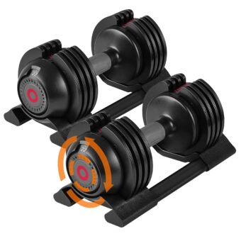 Adjustable Dumbbells Set: 5 Weight Options Dumbbell with Anti-Slip Metal Handle for Exercise & Fitness Fast Adjust Weight for Full Body Workout Fitness