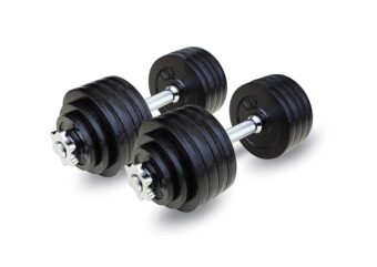 Adjustable Weight Cast Iron Dumbbells Set 105lbs