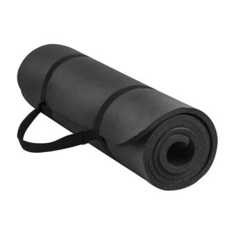 All Purpose 1/2-Inch Extra Thick High Density Anti-Tear Exercise Yoga Mat with Carrying Strap with Optional Yoga Blocks, Multiple Colors