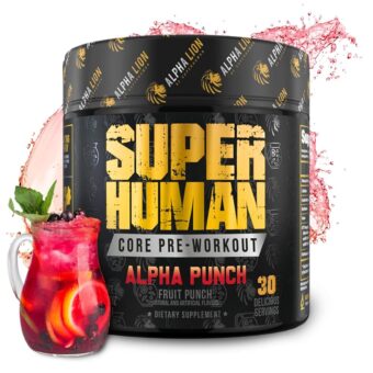 ALPHA LION Core Pre Workout Powder with Creatine for Performance, Beta Alanine for Muscle, L-Citrulline for Pump & Tri-Source Caffeine for Sustained Energy (30 Servings, Fruit...