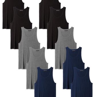 Andrew Scott Men's A Shirt Tanks | Cotton Tank Top Athletic Undershirts | Multi Packs & Colors
