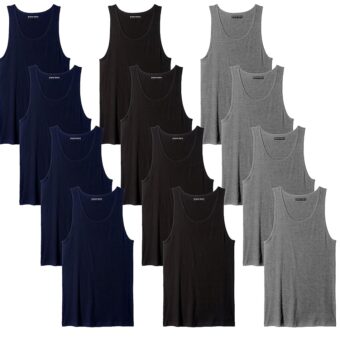 Andrew Scott Men's A Shirt Tanks | Cotton Tank Top Athletic Undershirts | Multi Packs & Colors