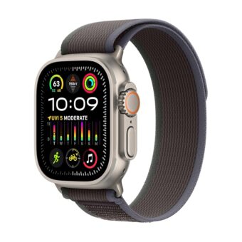 Apple Watch Ultra 2 [GPS + Cellular 49mm] Smartwatch with Rugged Titanium Case & Blue/Black Trail Loop M/L. Fitness Tracker, Precision GPS, Action Button, Extra-Long Battery Life