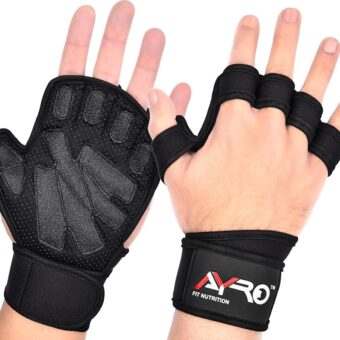AYRO Workout Gloves, Ventilated Workout Gloves for Men & Women, Weightlifting Gloves, Gym Glove for Men, Gym Gloves with Built-in Wrist Wraps for Men & Women-Best for...