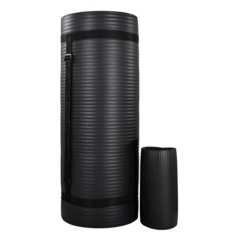 BalanceFrom Exercise Yoga Mat for Home Workout, 1” Thick, Optional Blocks & Knee Pad