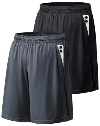 BALENNZ Athletic Shorts for Men with Pockets and Elastic Waistband Quick Dry Activewear