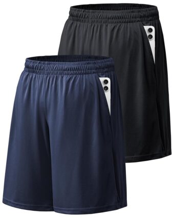 BALENNZ Athletic Shorts for Men with Pockets and Elastic Waistband Quick Dry Activewear