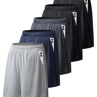 BALENNZ Athletic Shorts for Men with Pockets and Elastic Waistband Quick Dry Activewear