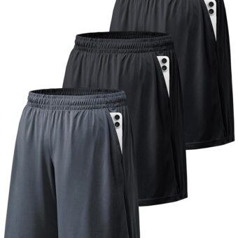 BALENNZ Athletic Shorts for Men with Pockets and Elastic Waistband Quick Dry Activewear