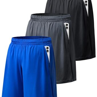 BALENNZ Athletic Shorts for Men with Pockets and Elastic Waistband Quick Dry Activewear