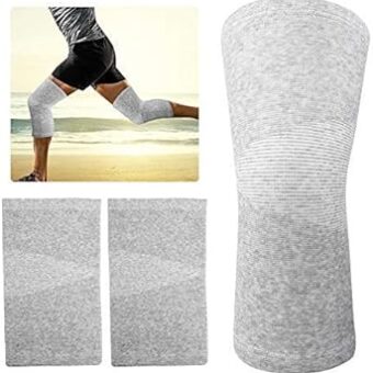 Bamboo Charcoal Knee Sleeve Elastic Warm Knee Brace Kneecap Pads Unisex Protective Knee Support for Arthritis Joint Pain Relief Recovery Circulation Improvement