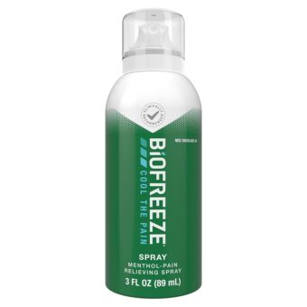 Biofreeze Menthol Spray 3 FL OZ Colorless Aerosol Spray Associated with Sore Muscles, Arthritis, Simple Backaches, and Joint Pain (Packaging May Vary) (1)