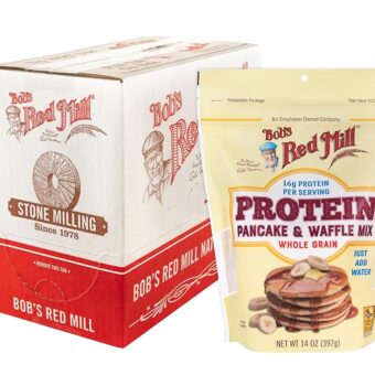 Bob's Red Mill High Protein Pancake Mix - 14 oz Bag (Pack of 4), Flapjack and Waffle Baking Mix, 16g/Serving, Non-GMO