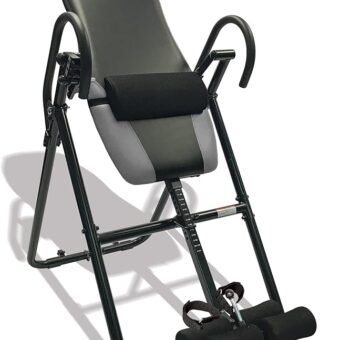 Body Vision IT9825 Premium Inversion Table with Removable Head Pillow & Lumbar Support Pad, - Heavy Duty - up to 250 lbs., Gray