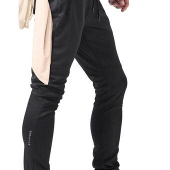 Born Tough Slim-Fit Mens Workout Joggers Pants, Tapered Bodybuilding Gym Joggers, Athletic Running Sweatpants Zipper Pockets