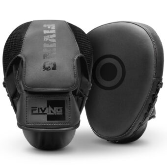 Boxing Pads for Men, Women, & Kids, Leather Focus Mitts for Martial Arts, Boxing Training, Curved Punch Mitts for Karate, Kickboxing,Muay Thai, Taekwondo