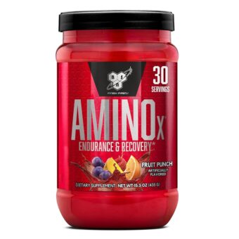 BSN Amino X Muscle Recovery & Endurance Powder with BCAAs, Intra Workout Support, 10 Grams of Amino Acids, Keto Friendly, Caffeine Free, Flavor: Fruit Punch, 30 servings...