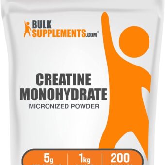 BulkSupplements.com Creatine Monohydrate Powder - Creatine Supplement, Micronized Creatine 1kg, Creatine Powder - Unflavored & Gluten Free, 5g (5000mg) per Servings, 1kg (2.2...