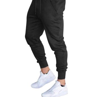 BUXKR Men's Slim Joggers Workout Pants for Gym Running and Bodybuilding Athletic Bottom Sweatpants with Deep Pockets