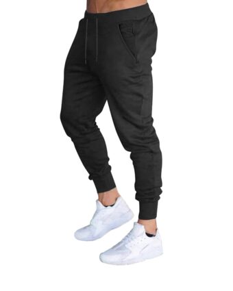 BUXKR Men's Slim Joggers Workout Pants for Gym Running and Bodybuilding Athletic Bottom Sweatpants with Deep Pockets