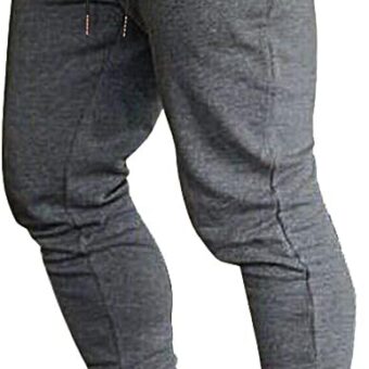 BUXKR Men's Slim Joggers Workout Pants for Gym Running and Bodybuilding Athletic Bottom Sweatpants with Deep Pockets