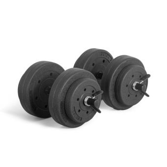 CAP Barbell 40-Pound Adjustable Cement Dumbbell Set – Versatile Vinyl Coated Weights for Home Gym Excellence