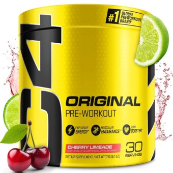 Cellucor C4 Original Pre Workout Powder Cherry Limeade | Vitamin C for Immune Support | Sugar Free Preworkout Energy for Men & Women | 150mg Caffeine + Beta Alanine + Creatine |...