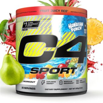 Cellucor C4 Sport Pre Workout Powder - NSF Certified for Sport - Elite Hydration - 200mg Caffeine + Creatine + Beta-Alanine - Electrolytes and Energy Supplement - Hawaiian...