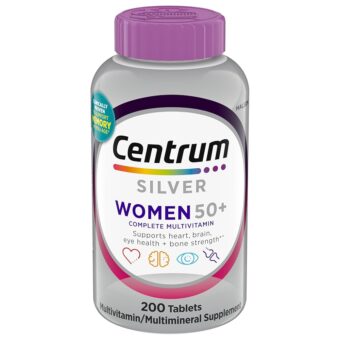 Centrum Silver Women's Multivitamin for Women 50 Plus, Multivitamin/Multimineral Supplement with Vitamin D3, B Vitamins, Non-GMO Ingredients, Supports Memory and Cognition in...