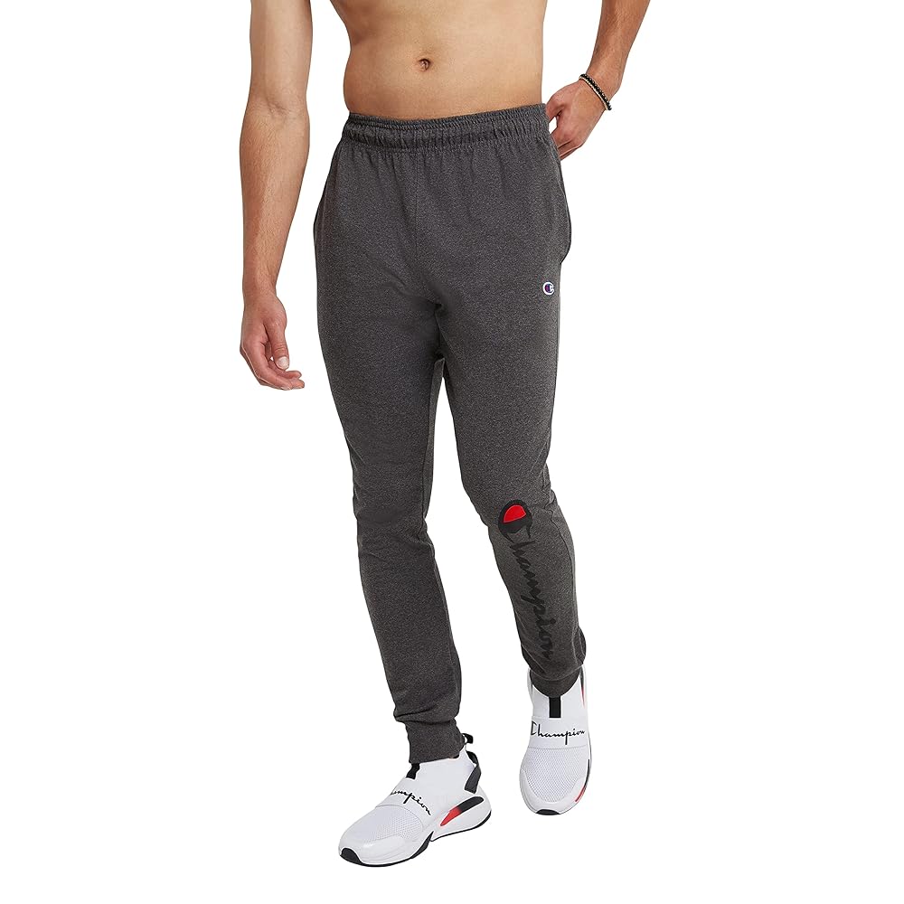 Champion Men's Joggers, Lightweight Lounge Pants, Jersey Graphic Pants for Men, 31"