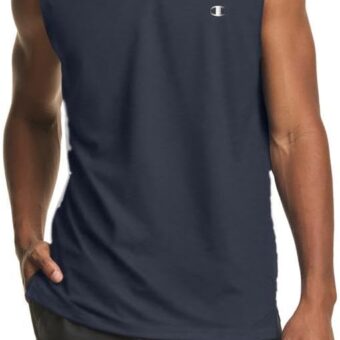 Champion Men's Sleeveless T-Shirt, Sport Muscle Tank, Moisture Wicking, Muscle T-Shirt For Men (Reg. Or Big & Tall)