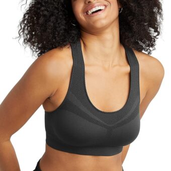 Champion Women's Sports Bra, Infinity Racerback, Moderate Support, Seamless Sports Bra for Women