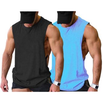 COOFANDY Men Workout Tank Top Gym Bodybuilding Sleeveless Muscle T Shirts Cut Off Shirts