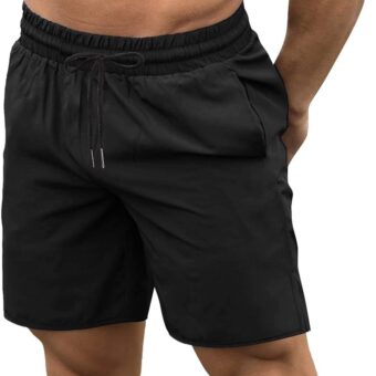 COOFANDY Men's 2 Pack Gym Workout Shorts 7 Inch Quick Dry Athletic Shorts Lightweight Running Shorts with Pockets