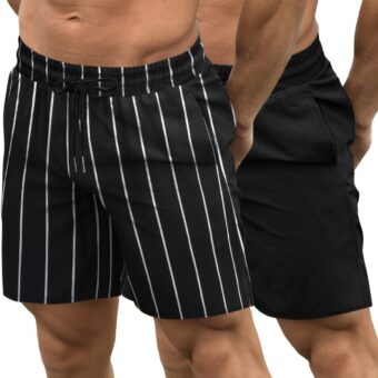 COOFANDY Men's 2 Pack Gym Workout Shorts 7 Inch Quick Dry Athletic Shorts Lightweight Running Shorts with Pockets