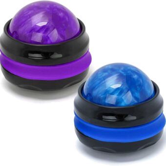 Coolrunner Massage Ball, Manual Roller Massager, 2-Pack Handheld Self Massage Therapy and Relax Full Body Tools for Sore Muscles, Shoulders, Neck, Arms, Legs, Back, Foot,...